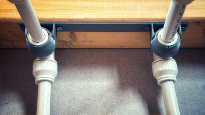 150mm width SHOWER BAR Bracket Compatible with 15mm JG Speedfit Push Fit Elbow - Precise 150mm Width