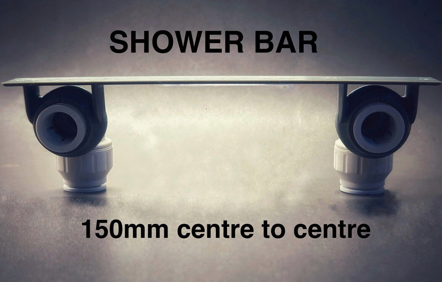 150mm width SHOWER BAR Bracket Compatible with 15mm JG Speedfit Push Fit Elbow - Precise 150mm Width