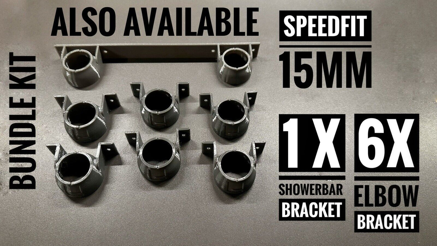 15mm Bracket compatible with JG Speedfit Push Fit Elbow - Pack of 5