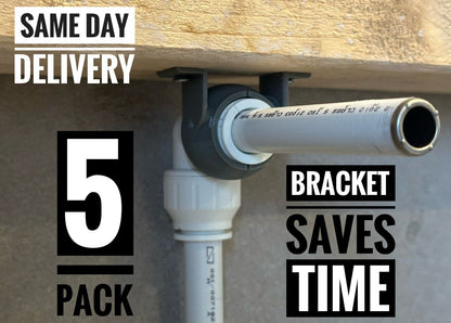 15mm Bracket compatible with JG Speedfit Push Fit Elbow - Pack of 5