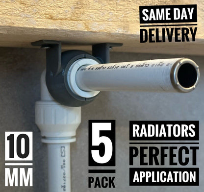 10mm Bracket compatible with JG Speedfit Push Fit Elbow - Pack of 5