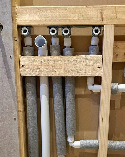 BUNDLE: 6 x Elbow Brackets and 1 x Elbow SHOWER BAR (150mm width) Compatible with 15mm Hep2O Push Fit Elbow