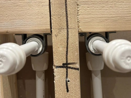 BUNDLE: 6 x Elbow Brackets and 1 x Elbow SHOWER BAR (150mm width) Compatible with 15mm Hep2O Push Fit Elbow