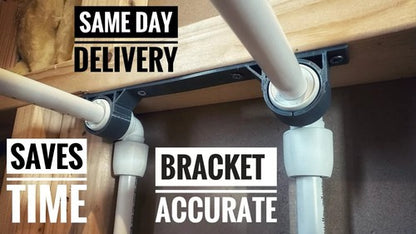 BUNDLE: 6 x Elbow Brackets and 1 x Elbow SHOWER BAR (150mm width) Compatible with 15mm Hep2O Push Fit Elbow